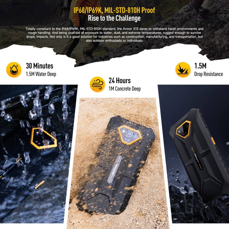 Ulefone Armor X13, 6GB+64GB, IP68/IP69K Rugged Phone