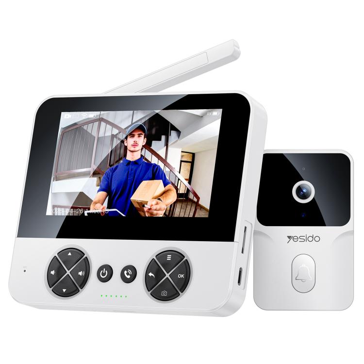 Yesido KM27 4.3 inch TFT Screen 2.4G Wireless Video Intercom Doorbell(White)