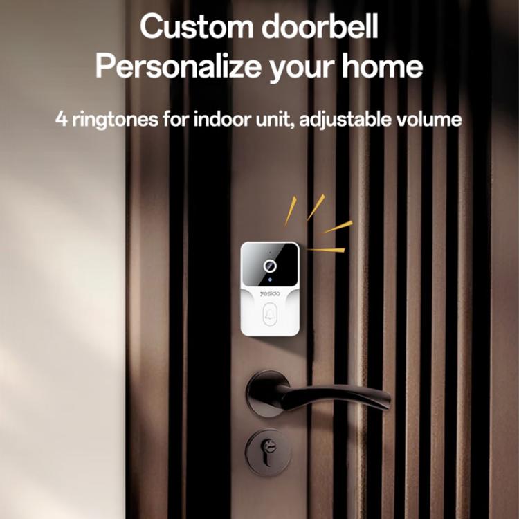 Yesido KM27 4.3 inch TFT Screen 2.4G Wireless Video Intercom Doorbell(White)